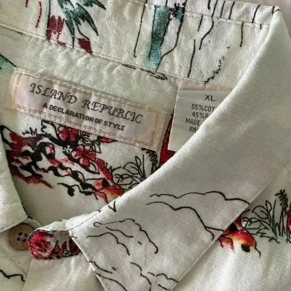 Island Republic Hawaiian Shirt XL Tropical Button Down - Picture 2 of 7
